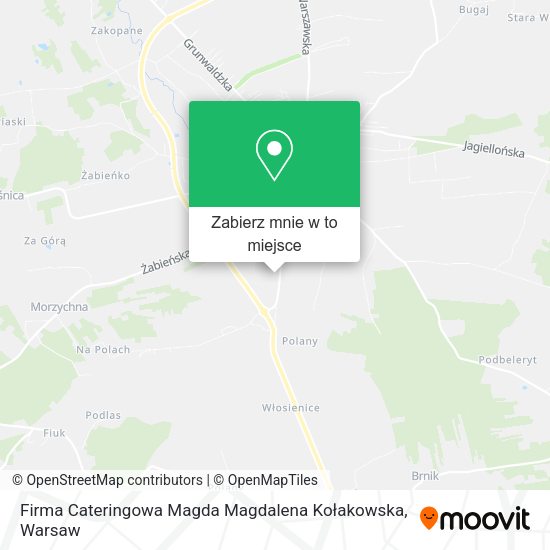 Mapa Firma Cateringowa Magda Magdalena Kołakowska