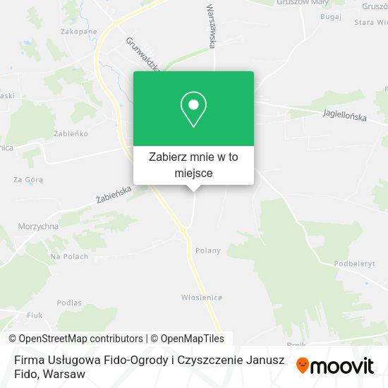 Mapa Firma Usługowa Fido-Ogrody i Czyszczenie Janusz Fido