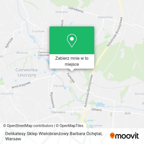 Mapa Delikatesy Sklep Wielobranżowy Barbara Ochętal