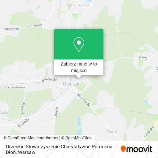 Mapa Orzeskie Stowarzyszenie Charytatywne Pomocna Dłoń