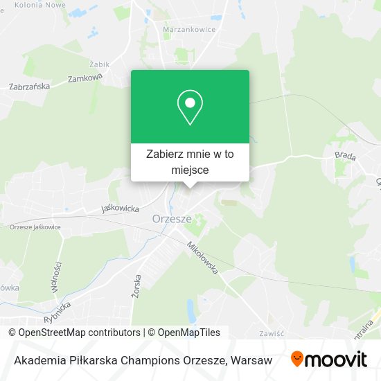 Mapa Akademia Piłkarska Champions Orzesze