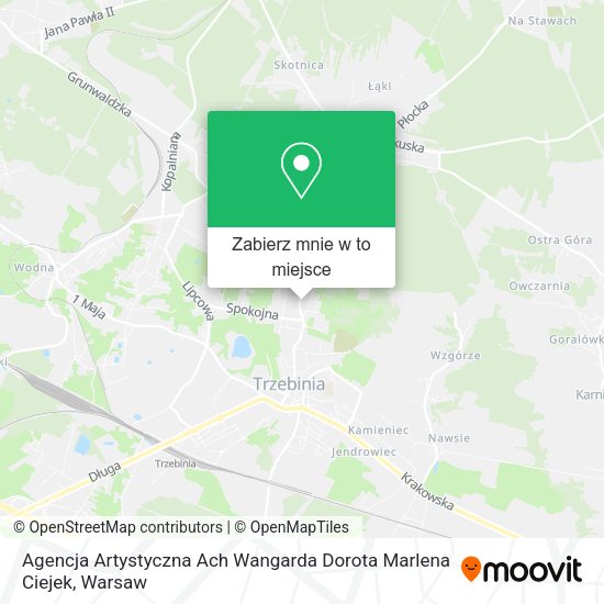 Mapa Agencja Artystyczna Ach Wangarda Dorota Marlena Ciejek