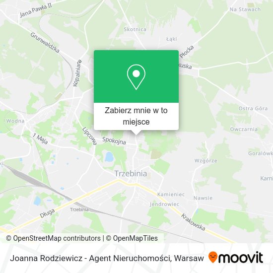 Mapa Joanna Rodziewicz - Agent Nieruchomości