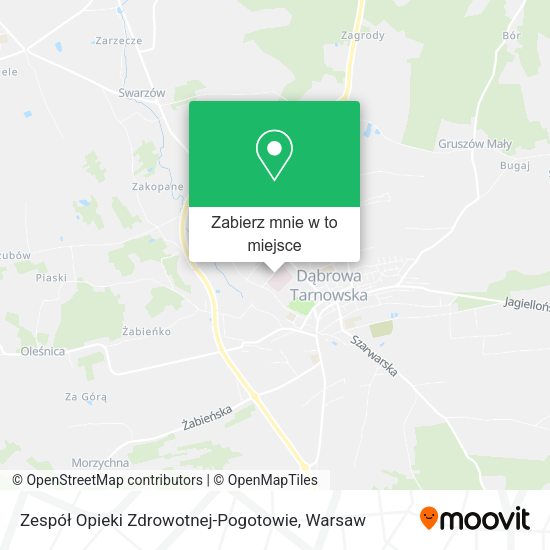 Mapa Zespół Opieki Zdrowotnej-Pogotowie