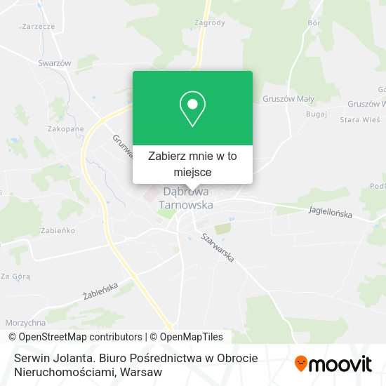 Mapa Serwin Jolanta. Biuro Pośrednictwa w Obrocie Nieruchomościami