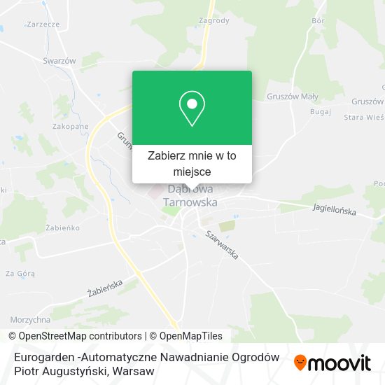 Mapa Eurogarden -Automatyczne Nawadnianie Ogrodów Piotr Augustyński