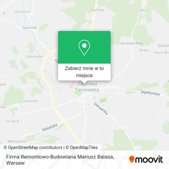 Mapa Firma Remontowo-Budowlana Mariusz Balasa