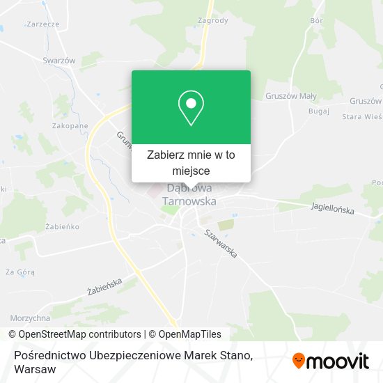 Mapa Pośrednictwo Ubezpieczeniowe Marek Stano