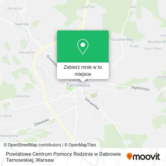 Mapa Powiatowe Centrum Pomocy Rodzinie w Dabrowie Tarnowskiej