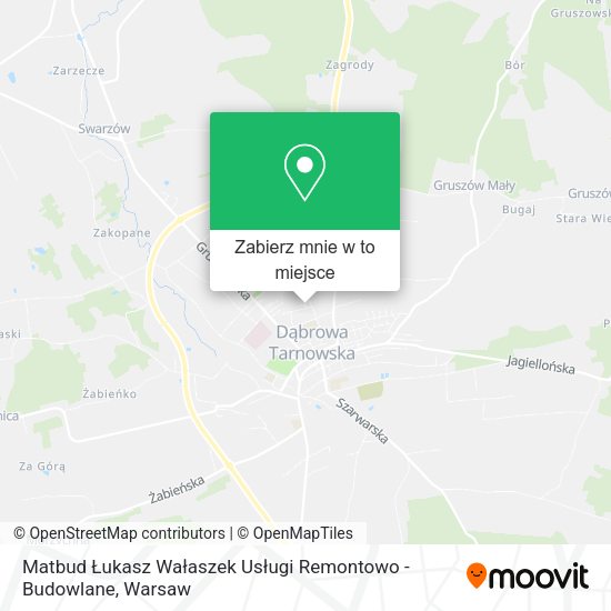 Mapa Matbud Łukasz Wałaszek Usługi Remontowo - Budowlane