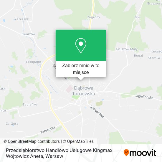 Mapa Przedsiębiorstwo Handlowo Usługowe Kingmax Wójtowicz Aneta