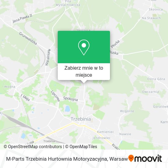 Mapa M-Parts Trzebinia Hurtownia Motoryzacyjna