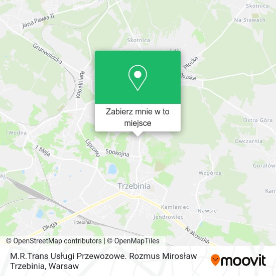 Mapa M.R.Trans Usługi Przewozowe. Rozmus Mirosław Trzebinia