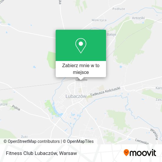 Mapa Fitness Club Lubaczów