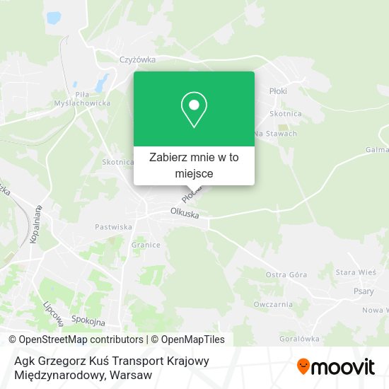 Mapa Agk Grzegorz Kuś Transport Krajowy Międzynarodowy