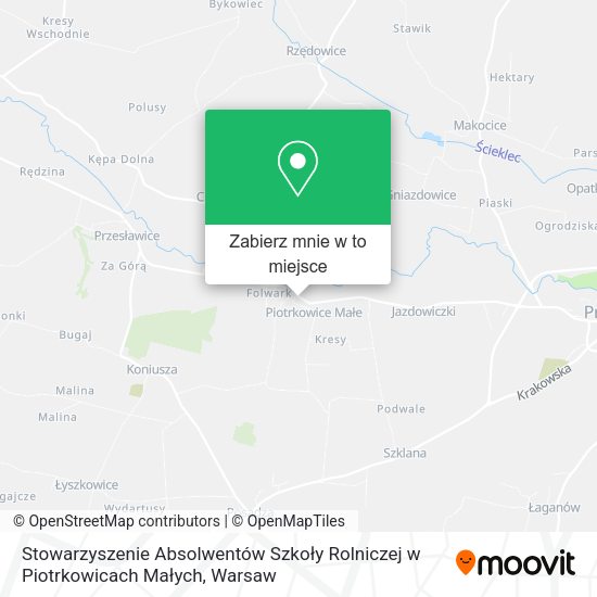 Mapa Stowarzyszenie Absolwentów Szkoły Rolniczej w Piotrkowicach Małych