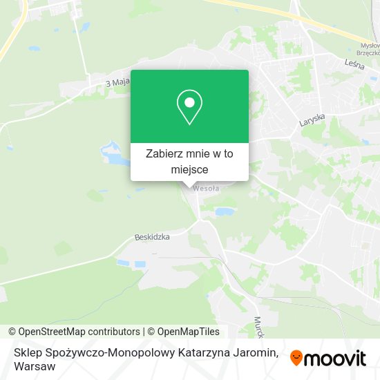 Mapa Sklep Spożywczo-Monopolowy Katarzyna Jaromin