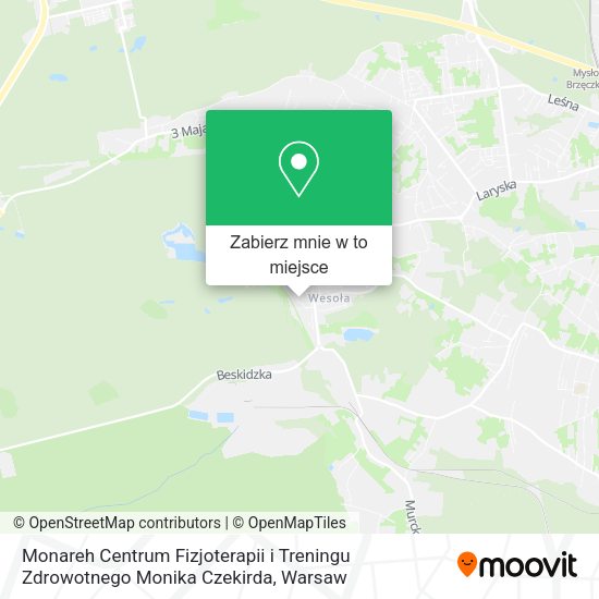 Mapa Monareh Centrum Fizjoterapii i Treningu Zdrowotnego Monika Czekirda