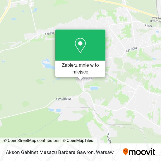 Mapa Akson Gabinet Masażu Barbara Gawron