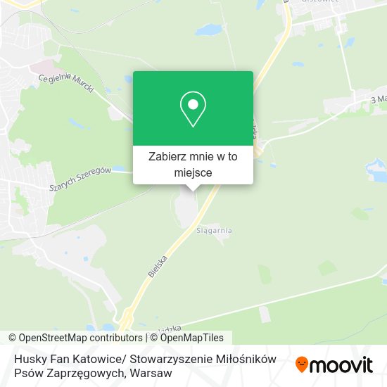 Mapa Husky Fan Katowice/ Stowarzyszenie Miłośników Psów Zaprzęgowych