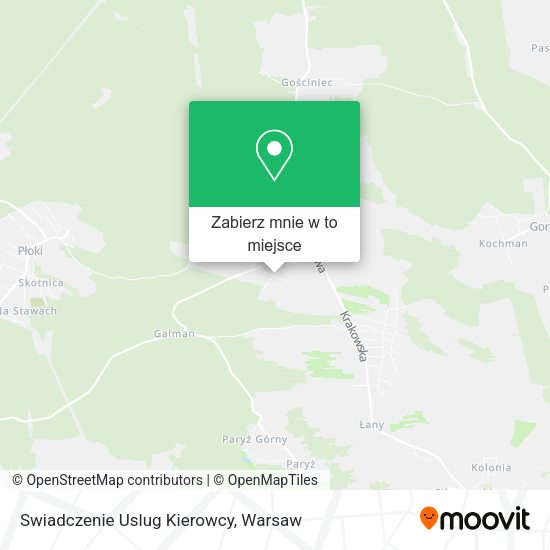 Mapa Swiadczenie Uslug Kierowcy