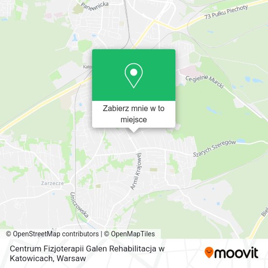 Mapa Centrum Fizjoterapii Galen Rehabilitacja w Katowicach