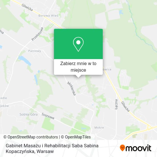 Mapa Gabinet Masażu i Rehabilitacji Saba Sabina Kopaczyńska