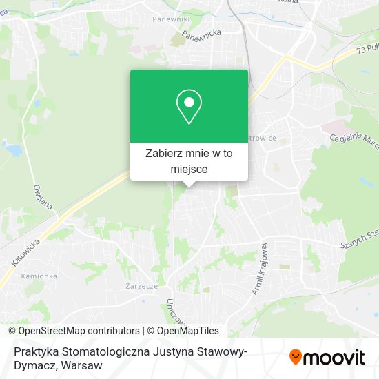 Mapa Praktyka Stomatologiczna Justyna Stawowy-Dymacz