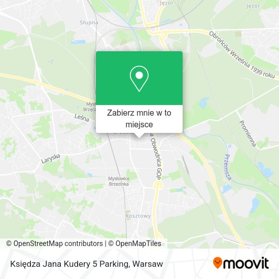 Mapa Księdza Jana Kudery 5 Parking