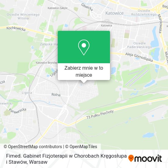 Mapa Fimed. Gabinet Fizjoterapii w Chorobach Kręgosłupa i Stawów