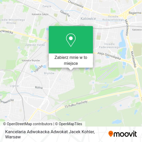 Mapa Kancelaria Adwokacka Adwokat Jacek Kohler