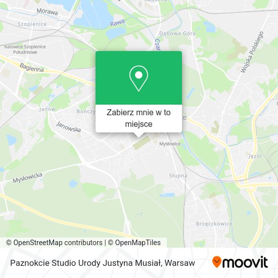 Mapa Paznokcie Studio Urody Justyna Musiał