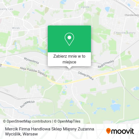 Mapa Mercik Firma Handlowa Sklep Mięsny Zuzanna Wyciślik