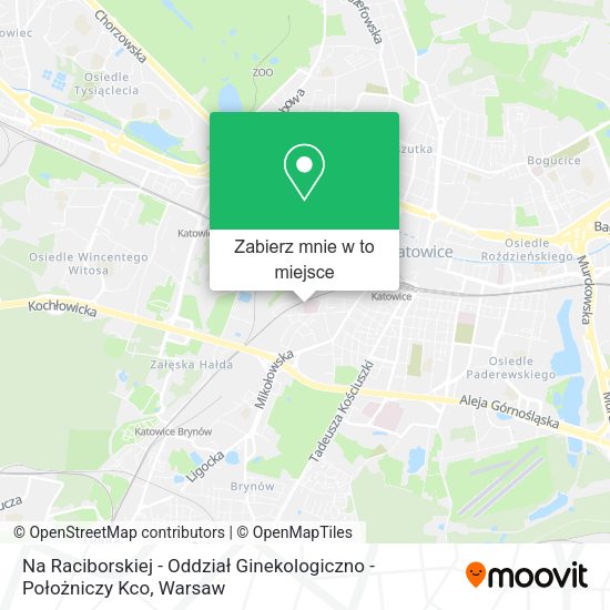 Mapa Na Raciborskiej - Oddział Ginekologiczno - Położniczy Kco