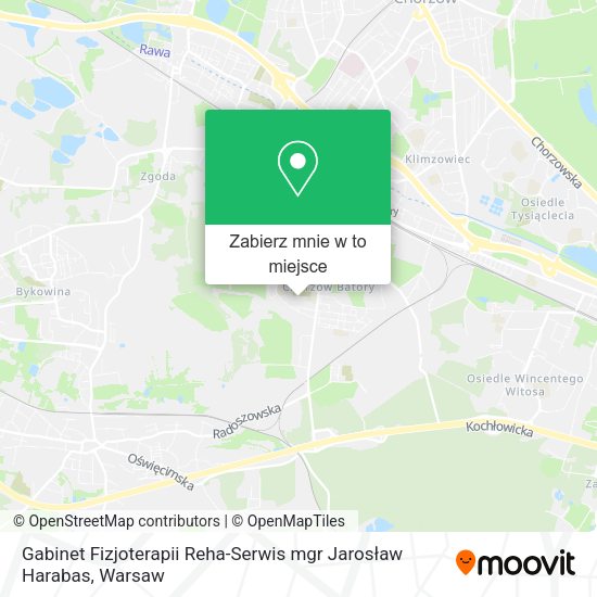 Mapa Gabinet Fizjoterapii Reha-Serwis mgr Jarosław Harabas