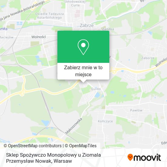 Mapa Sklep Spożywczo Monopolowy u Ziomala Przemysław Nowak