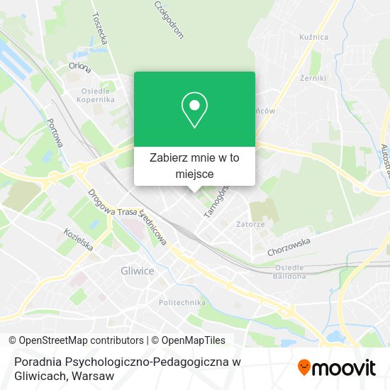 Mapa Poradnia Psychologiczno-Pedagogiczna w Gliwicach