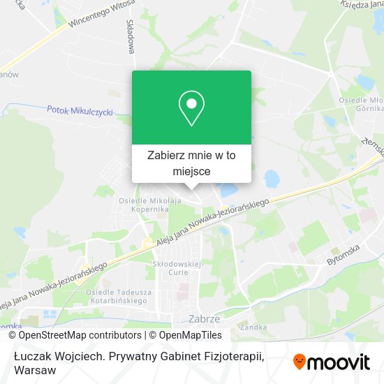 Mapa Łuczak Wojciech. Prywatny Gabinet Fizjoterapii