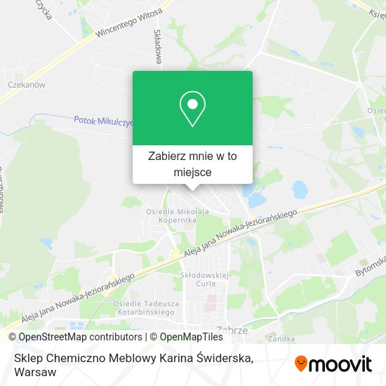 Mapa Sklep Chemiczno Meblowy Karina Świderska