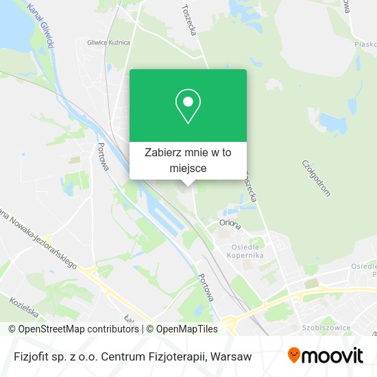 Mapa Fizjofit sp. z o.o. Centrum Fizjoterapii