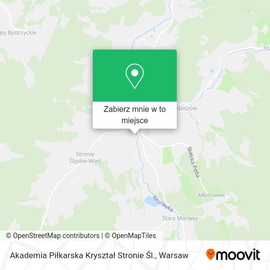 Mapa Akademia Piłkarska Kryształ Stronie Śl.