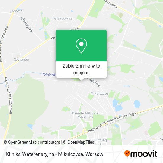 Mapa Klinika Weterenaryjna - Mikulczyce