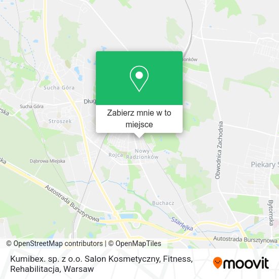 Mapa Kumibex. sp. z o.o. Salon Kosmetyczny, Fitness, Rehabilitacja