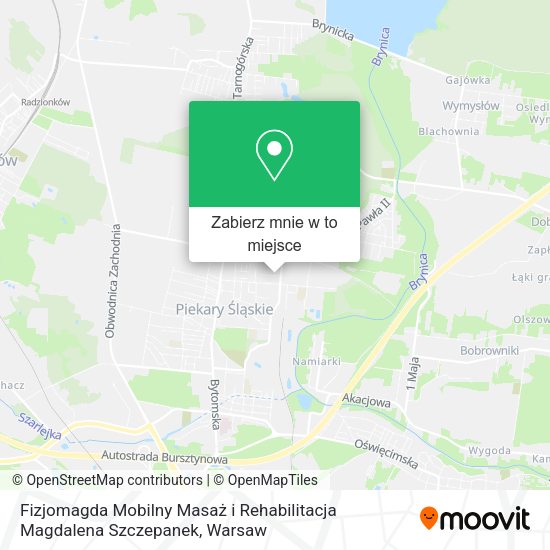 Mapa Fizjomagda Mobilny Masaż i Rehabilitacja Magdalena Szczepanek