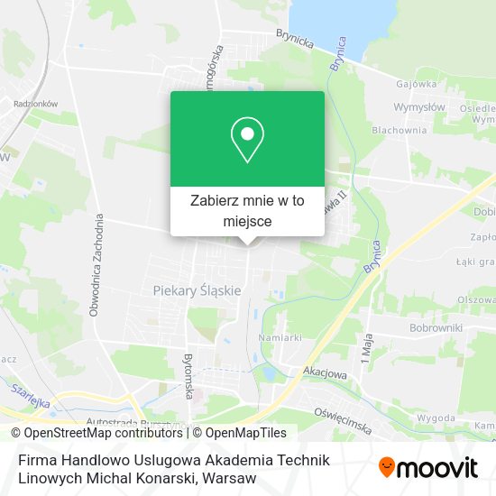 Mapa Firma Handlowo Uslugowa Akademia Technik Linowych Michal Konarski