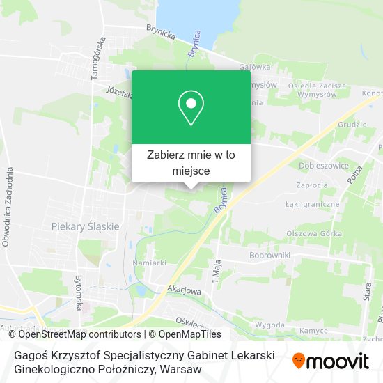 Mapa Gagoś Krzysztof Specjalistyczny Gabinet Lekarski Ginekologiczno Położniczy