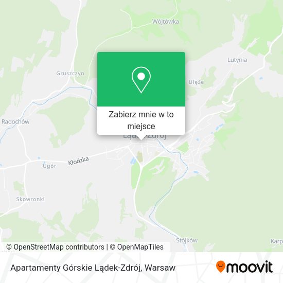 Mapa Apartamenty Górskie Lądek-Zdrój