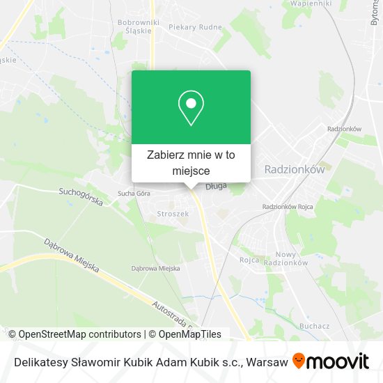 Mapa Delikatesy Sławomir Kubik Adam Kubik s.c.