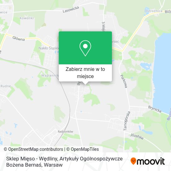 Mapa Sklep Mięso - Wędliny, Artykuły Ogólnospożywcze Bożena Bernaś