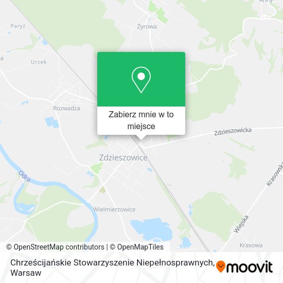 Mapa Chrześcijańskie Stowarzyszenie Niepełnosprawnych